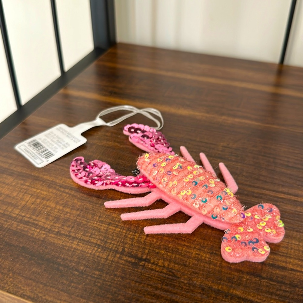 You’re my lobster iridescent pink sequin ornament NWT 🩷Valentine Christmas Love